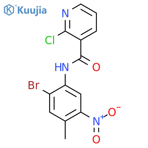 N-(2-bromo-4-methyl-5-nitrophenyl)-2-chloropyridine-3-carboxamide structure