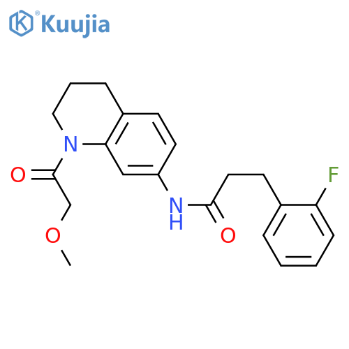 3-(2-fluorophenyl)-N-[1-(2-methoxyacetyl)-1,2,3,4-tetrahydroquinolin-7-yl]propanamide structure