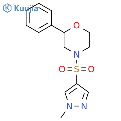 4-(1-methyl-1H-pyrazol-4-yl)sulfonyl-2-phenylmorpholine structure