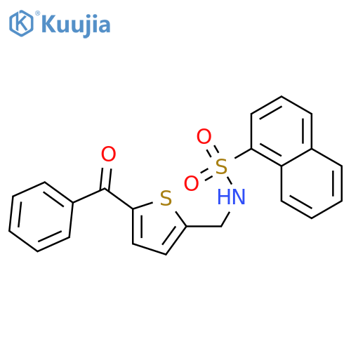 N-[(5-benzoylthiophen-2-yl)methyl]naphthalene-1-sulfonamide structure