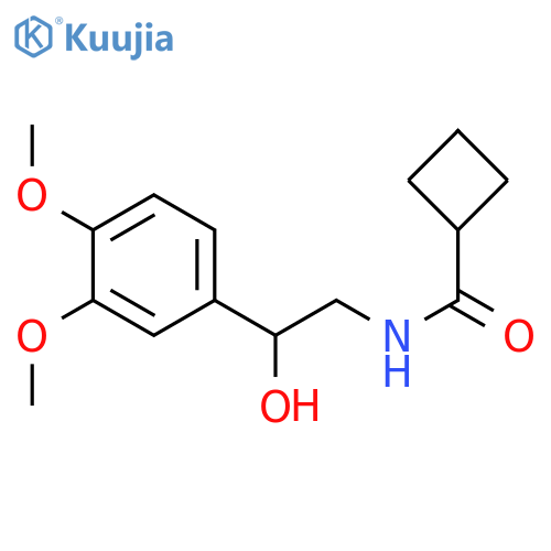 N-[2-(3,4-dimethoxyphenyl)-2-hydroxyethyl]cyclobutanecarboxamide structure