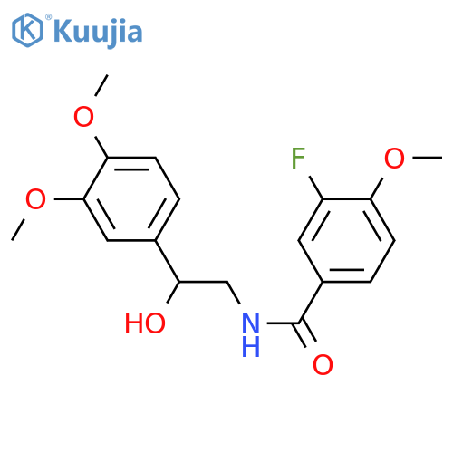 N-[2-(3,4-dimethoxyphenyl)-2-hydroxyethyl]-3-fluoro-4-methoxybenzamide structure