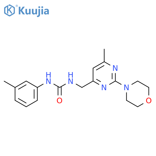 3-{[6-methyl-2-(morpholin-4-yl)pyrimidin-4-yl]methyl}-1-(3-methylphenyl)urea structure