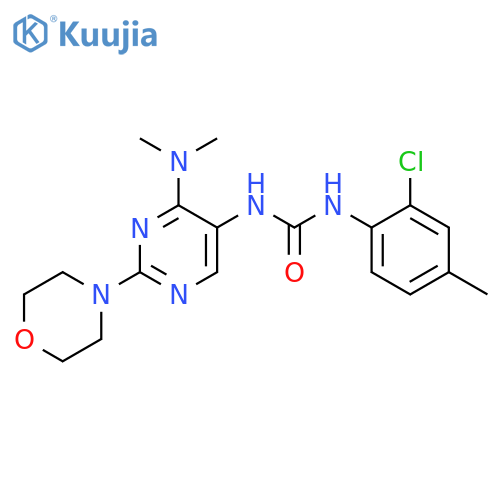 1-(2-chloro-4-methylphenyl)-3-4-(dimethylamino)-2-(morpholin-4-yl)pyrimidin-5-ylurea structure