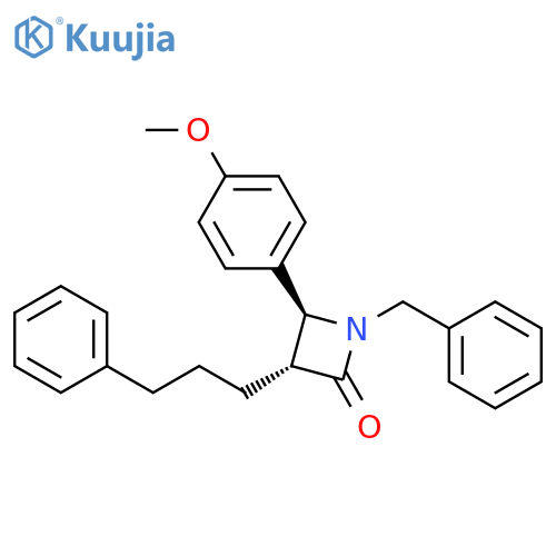 2-Azetidinone,4-(4-methoxyphenyl)-1-(phenylmethyl)-3-(3-phenylpropyl)-, trans- structure