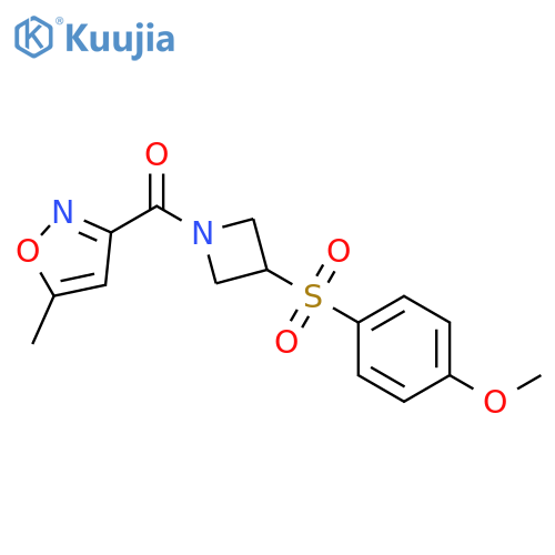 3-[3-(4-methoxybenzenesulfonyl)azetidine-1-carbonyl]-5-methyl-1,2-oxazole structure