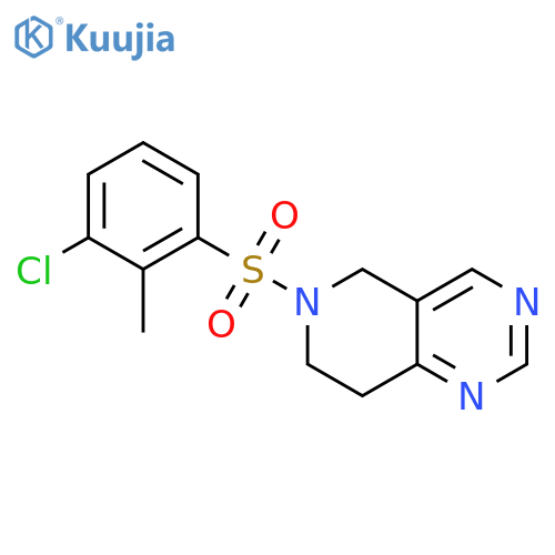 6-((3-Chloro-2-methylphenyl)sulfonyl)-5,6,7,8-tetrahydropyrido[4,3-d]pyrimidine structure