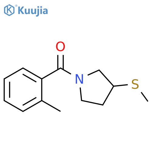 1-(2-methylbenzoyl)-3-(methylsulfanyl)pyrrolidine structure