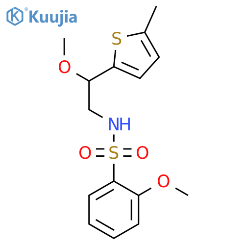 2-methoxy-N-[2-methoxy-2-(5-methylthiophen-2-yl)ethyl]benzenesulfonamide structure