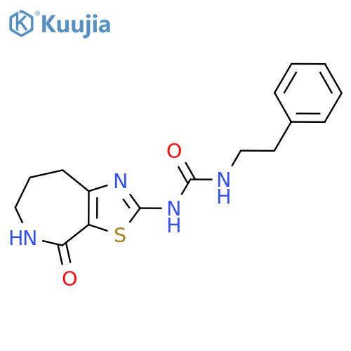 1-(4-oxo-5,6,7,8-tetrahydro-4H-thiazolo[5,4-c]azepin-2-yl)-3-phenethylurea structure