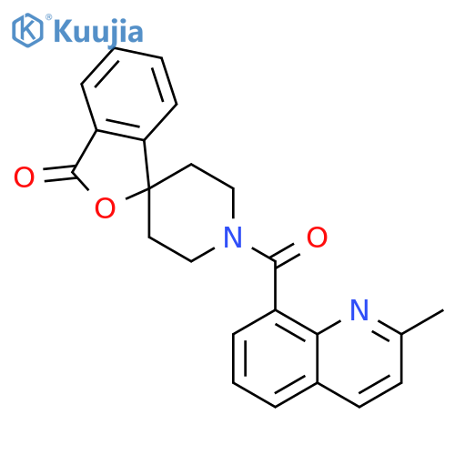 1′-[(2-Methyl-8-quinolinyl)carbonyl]spiro[isobenzofuran-1(3H),4′-piperidin]-3-one structure