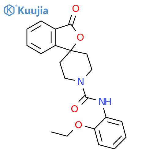 N-(2-ethoxyphenyl)-3-oxo-3H-spiro[2-benzofuran-1,4'-piperidine]-1'-carboxamide structure