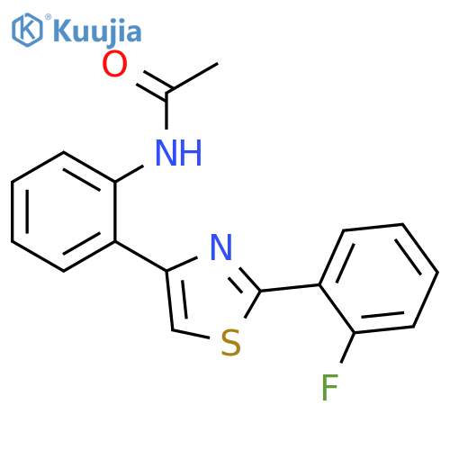 N-[2-[2-(2-Fluorophenyl)-4-thiazolyl]phenyl]acetamide structure