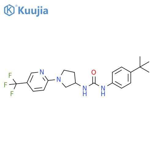 1-(4-tert-butylphenyl)-3-{1-[5-(trifluoromethyl)pyridin-2-yl]pyrrolidin-3-yl}urea structure