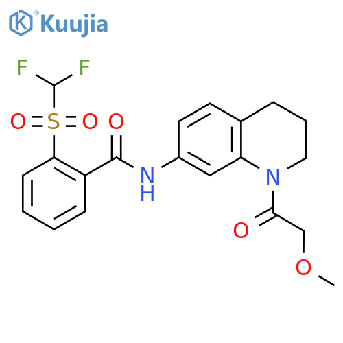 2-difluoromethanesulfonyl-N-1-(2-methoxyacetyl)-1,2,3,4-tetrahydroquinolin-7-ylbenzamide structure