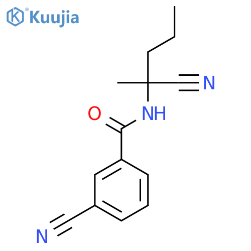 3-cyano-N-(1-cyano-1-methylbutyl)benzamide structure