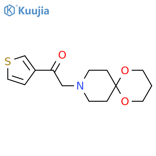1-{1,5-dioxa-9-azaspiro5.5undecan-9-yl}-2-(thiophen-3-yl)ethan-1-one structure