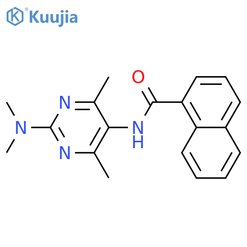N-[2-(dimethylamino)-4,6-dimethylpyrimidin-5-yl]naphthalene-1-carboxamide structure