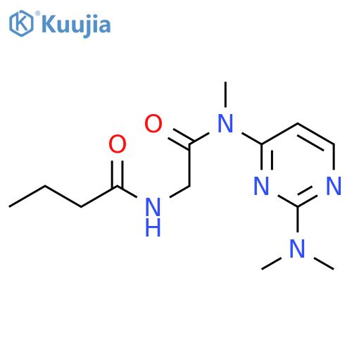 N-[({[2-(dimethylamino)pyrimidin-4-yl]methyl}carbamoyl)methyl]butanamide structure