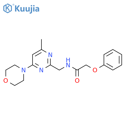 N-{4-methyl-6-(morpholin-4-yl)pyrimidin-2-ylmethyl}-2-phenoxyacetamide structure