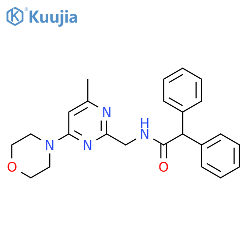 N-{4-methyl-6-(morpholin-4-yl)pyrimidin-2-ylmethyl}-2,2-diphenylacetamide structure