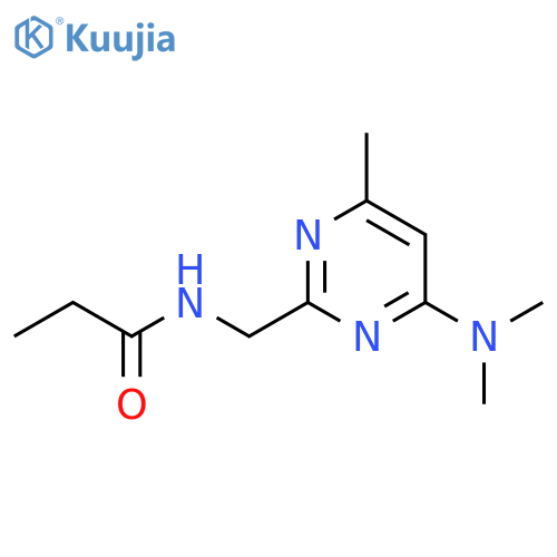 N-{[4-(dimethylamino)-6-methylpyrimidin-2-yl]methyl}propanamide structure