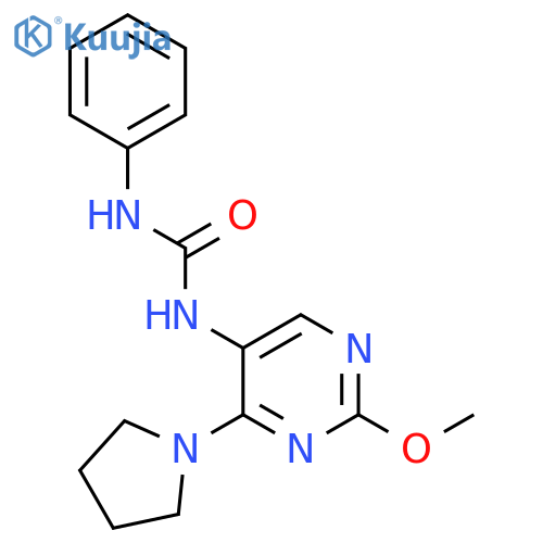 3-2-methoxy-4-(pyrrolidin-1-yl)pyrimidin-5-yl-1-phenylurea structure