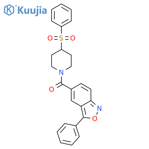 5-[4-(benzenesulfonyl)piperidine-1-carbonyl]-3-phenyl-2,1-benzoxazole structure