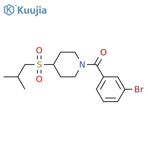 1-(3-bromobenzoyl)-4-(2-methylpropanesulfonyl)piperidine structure