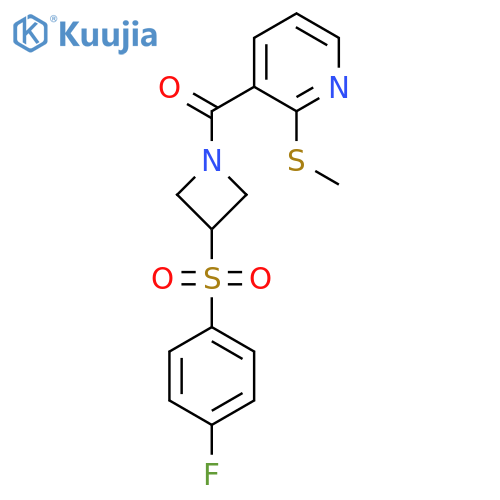 3-3-(4-fluorobenzenesulfonyl)azetidine-1-carbonyl-2-(methylsulfanyl)pyridine structure