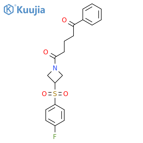 1-3-(4-fluorobenzenesulfonyl)azetidin-1-yl-5-phenylpentane-1,5-dione structure