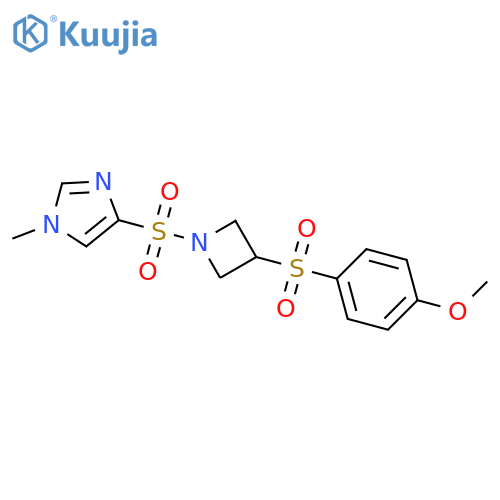 4-{[3-(4-methoxybenzenesulfonyl)azetidin-1-yl]sulfonyl}-1-methyl-1H-imidazole structure