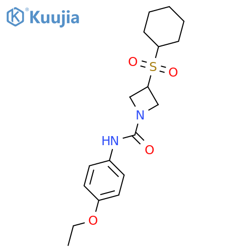3-(cyclohexanesulfonyl)-N-(4-ethoxyphenyl)azetidine-1-carboxamide structure