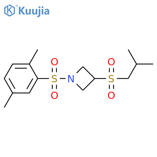 1-(2,5-dimethylbenzenesulfonyl)-3-(2-methylpropanesulfonyl)azetidine structure