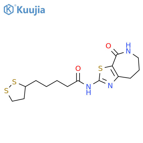 N-(5,6,7,8-Tetrahydro-4-oxo-4H-thiazolo[5,4-c]azepin-2-yl)-1,2-dithiolane-3-pentanamide structure