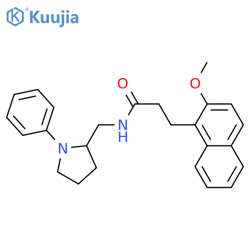 3-(2-methoxynaphthalen-1-yl)-N-[(1-phenylpyrrolidin-2-yl)methyl]propanamide structure