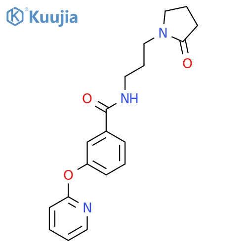 N-3-(2-oxopyrrolidin-1-yl)propyl-3-(pyridin-2-yloxy)benzamide structure