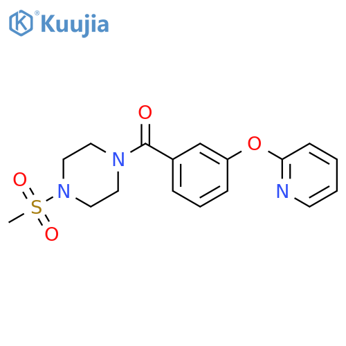 1-methanesulfonyl-4-[3-(pyridin-2-yloxy)benzoyl]piperazine structure