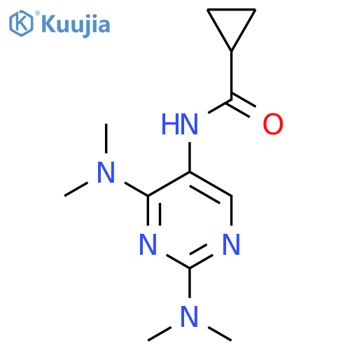 N-2,4-bis(dimethylamino)pyrimidin-5-ylcyclopropanecarboxamide structure