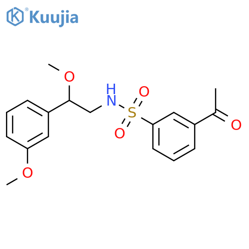 3-Acetyl-N-[2-methoxy-2-(3-methoxyphenyl)ethyl]benzenesulfonamide structure