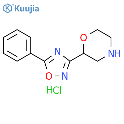 2-(5-phenyl-1,2,4-oxadiazol-3-yl)morpholine hydrochloride structure