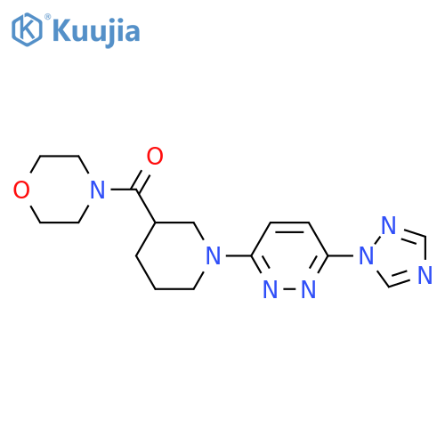 4-Morpholinyl[1-[6-(1H-1,2,4-triazol-1-yl)-3-pyridazinyl]-3-piperidinyl]methanone structure