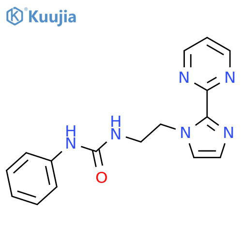 1-phenyl-3-{2-2-(pyrimidin-2-yl)-1H-imidazol-1-ylethyl}urea structure