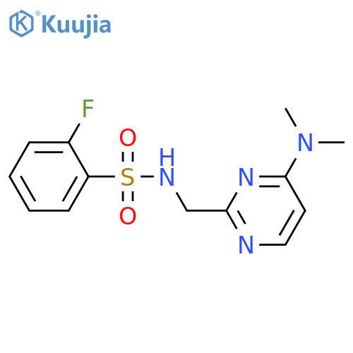 N-{[4-(dimethylamino)pyrimidin-2-yl]methyl}-2-fluorobenzene-1-sulfonamide structure