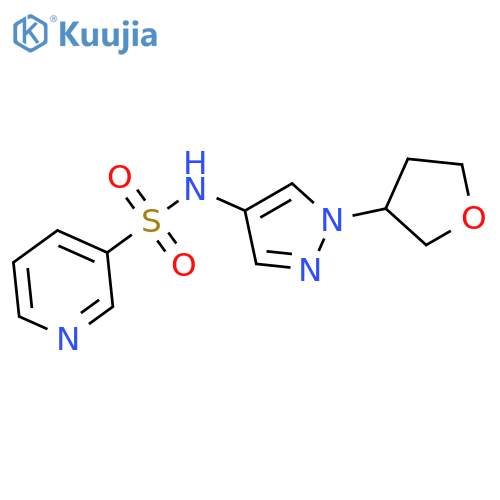 N-[1-(oxolan-3-yl)pyrazol-4-yl]pyridine-3-sulfonamide structure