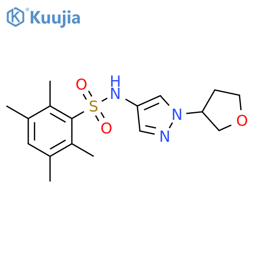 2,3,5,6-Tetramethyl-N-[1-(tetrahydro-3-furanyl)-1H-pyrazol-4-yl]benzenesulfonamide structure