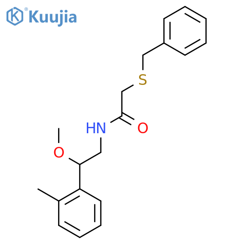 2-(benzylthio)-N-(2-methoxy-2-(o-tolyl)ethyl)acetamide structure