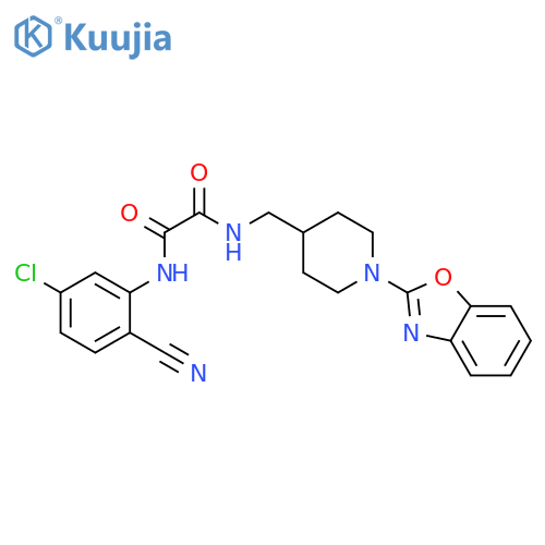 N-{[1-(1,3-benzoxazol-2-yl)piperidin-4-yl]methyl}-N'-(5-chloro-2-cyanophenyl)ethanediamide structure