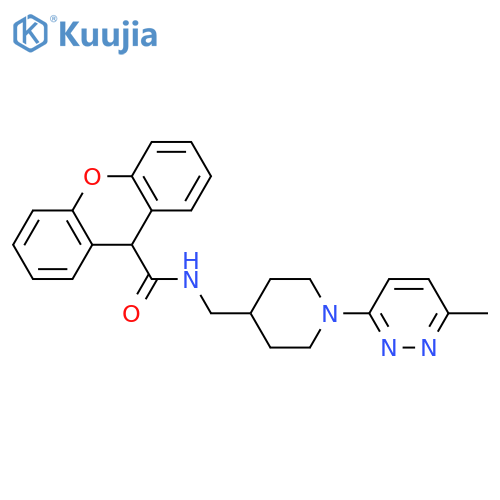 N-{[1-(6-methylpyridazin-3-yl)piperidin-4-yl]methyl}-9H-xanthene-9-carboxamide structure
