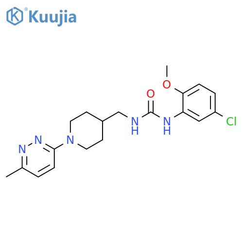 3-(5-chloro-2-methoxyphenyl)-1-{[1-(6-methylpyridazin-3-yl)piperidin-4-yl]methyl}urea structure